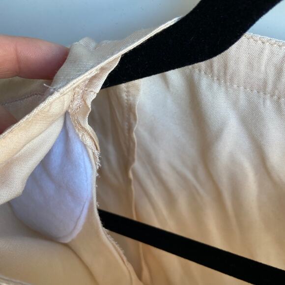 Le Lis S Cream Silky Satin Crew Neck Sleeveless Tank Top Blouse - Picture 4 of 9